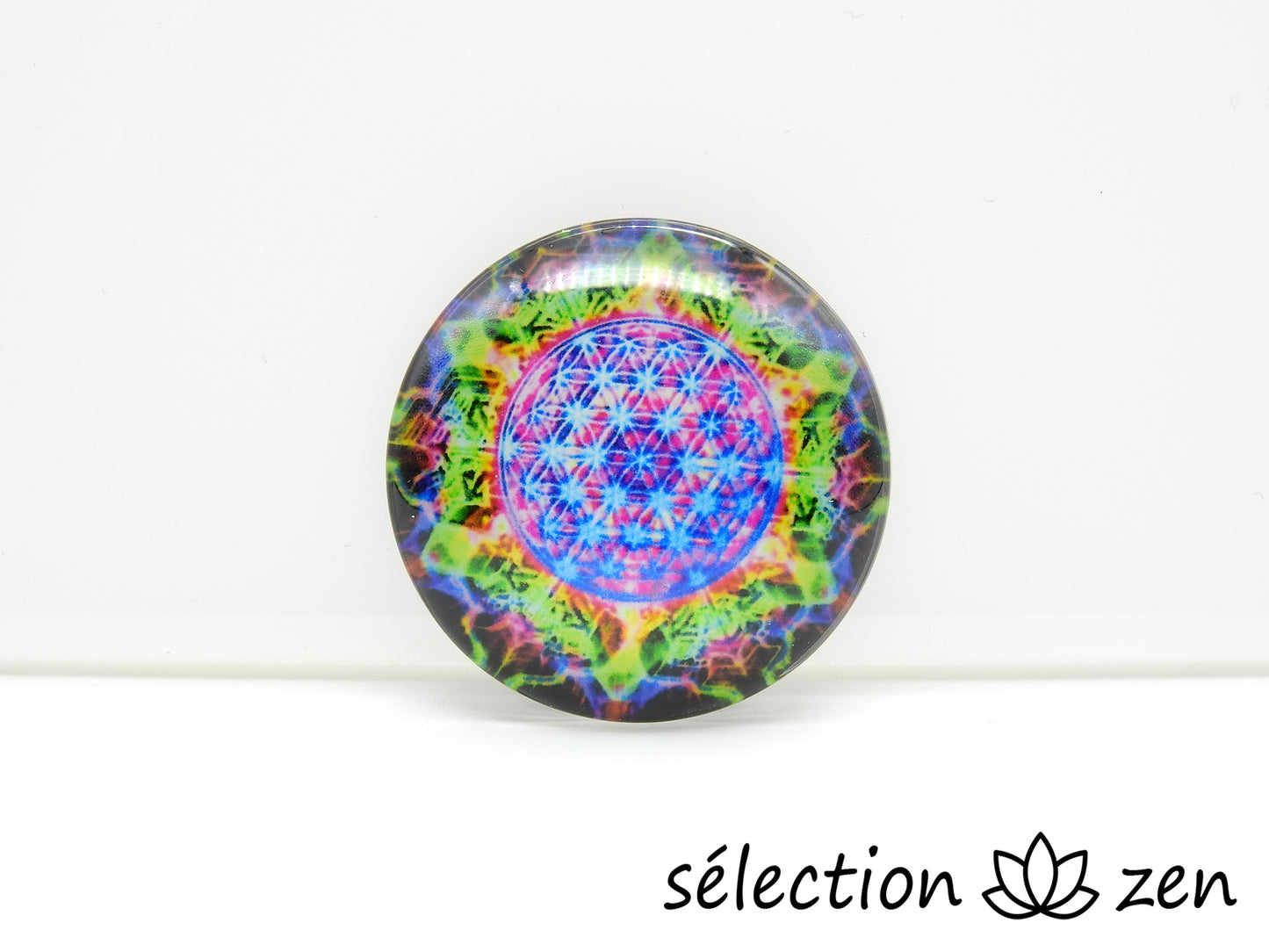 magnet aimant frigo fleur de vie color selection-zen