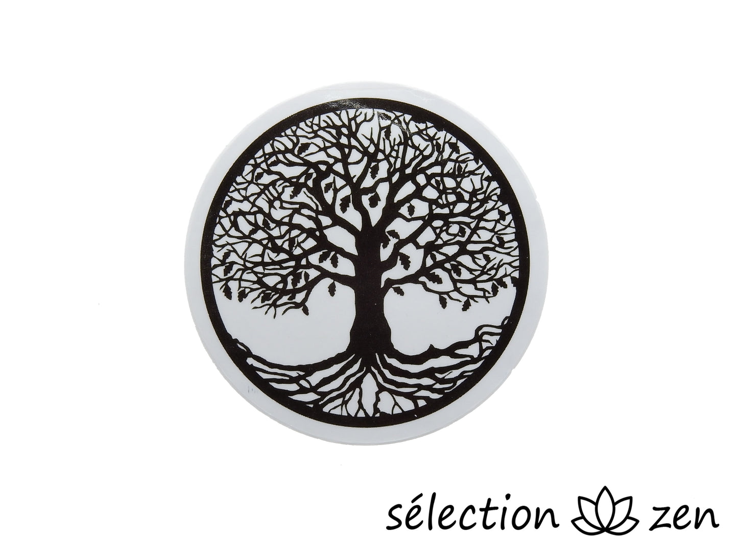 arbre de vie autocollant noir et blanc selection zen