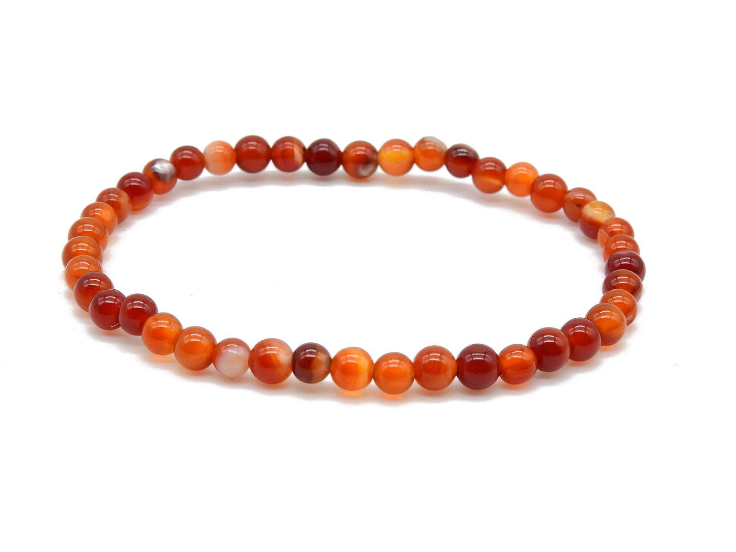 selection zen bracelet agate rouge bandes 4mm