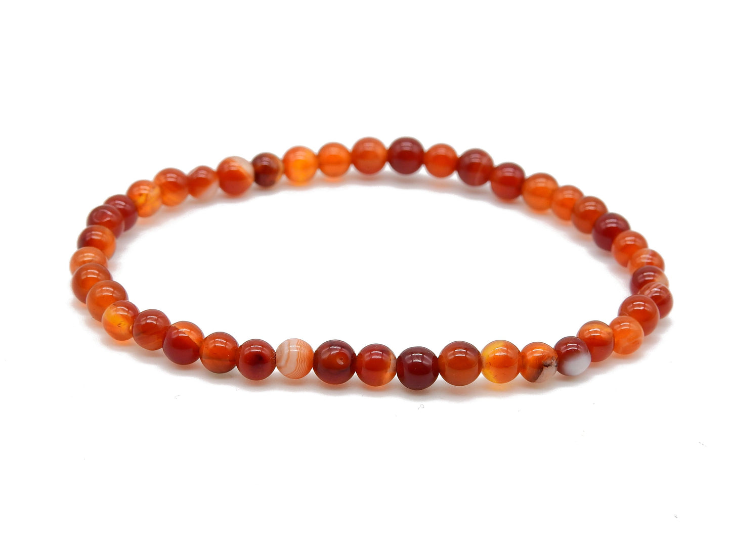 bracelet 4mm agate rouge bandes selection-zen