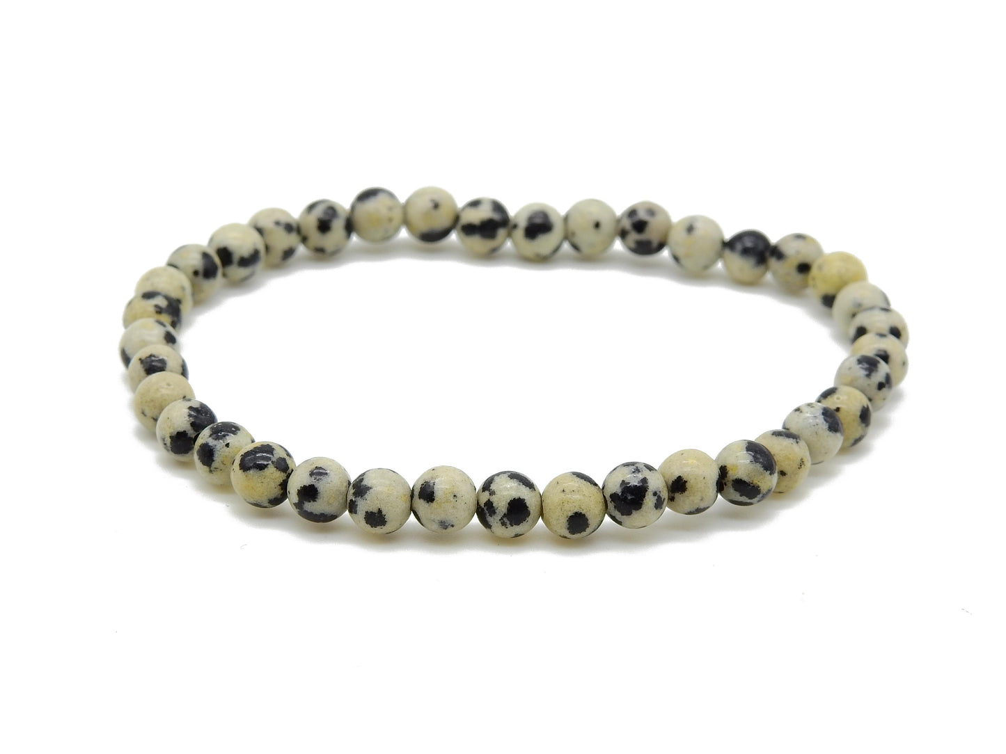 selection zen bracelet 4mm jaspe dalmatien élastique