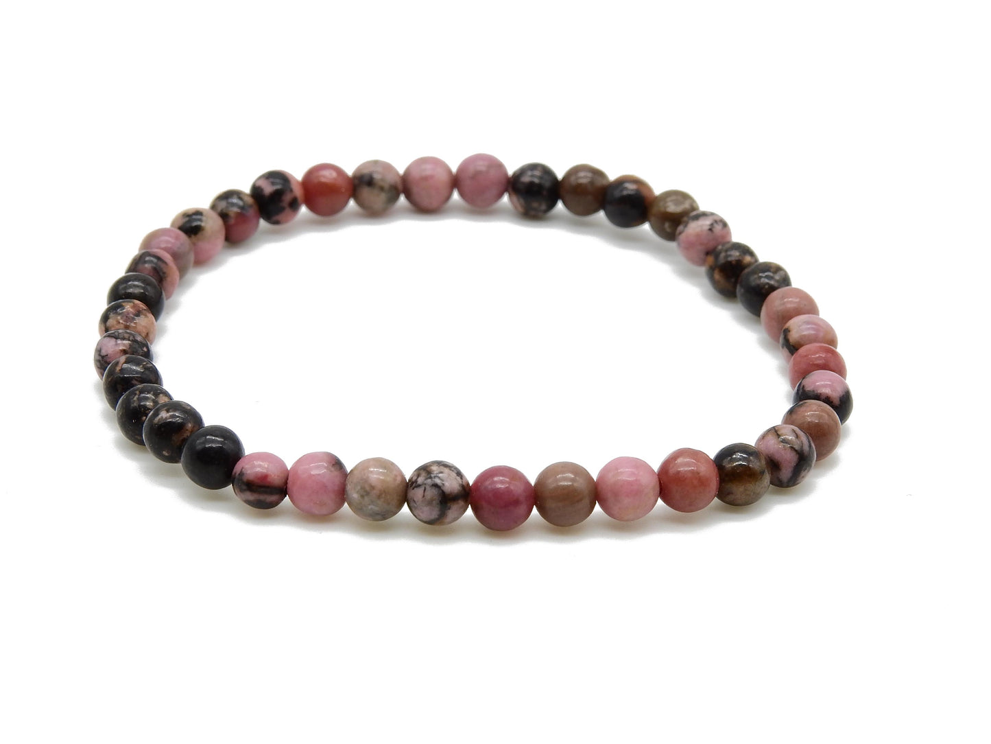 selection zen bracelet élastique rhodonite 4mm