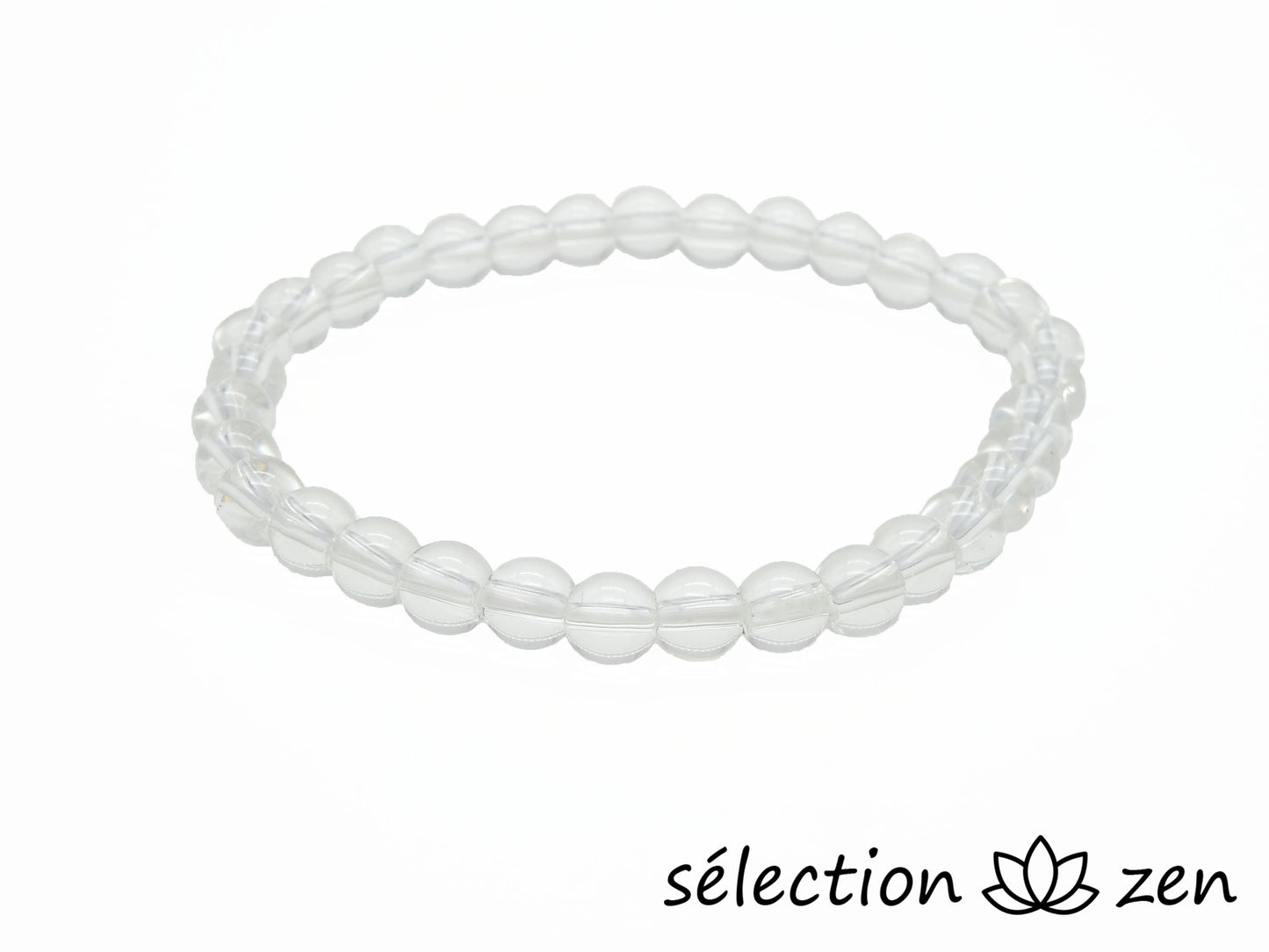 bracelet 6mm cristal de roche selection zen