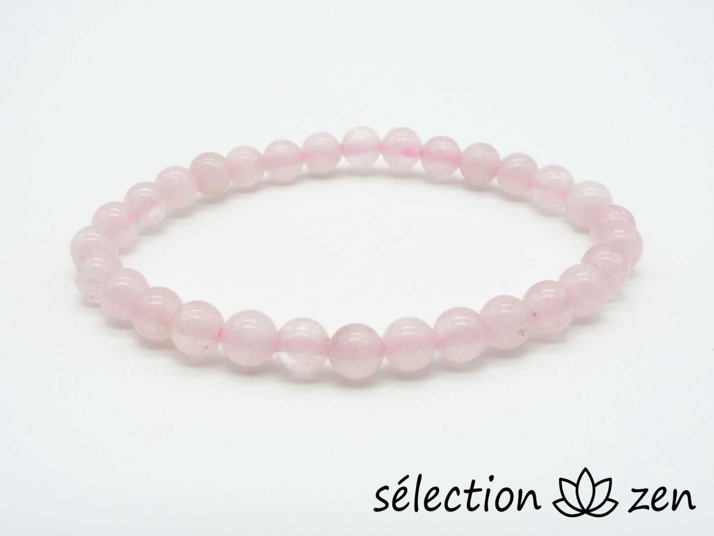 quartz rose bracelet 6mm selection-zen
