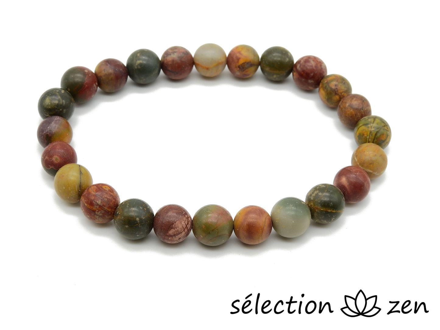 bracelet 8mm jaspe picasso selection zen