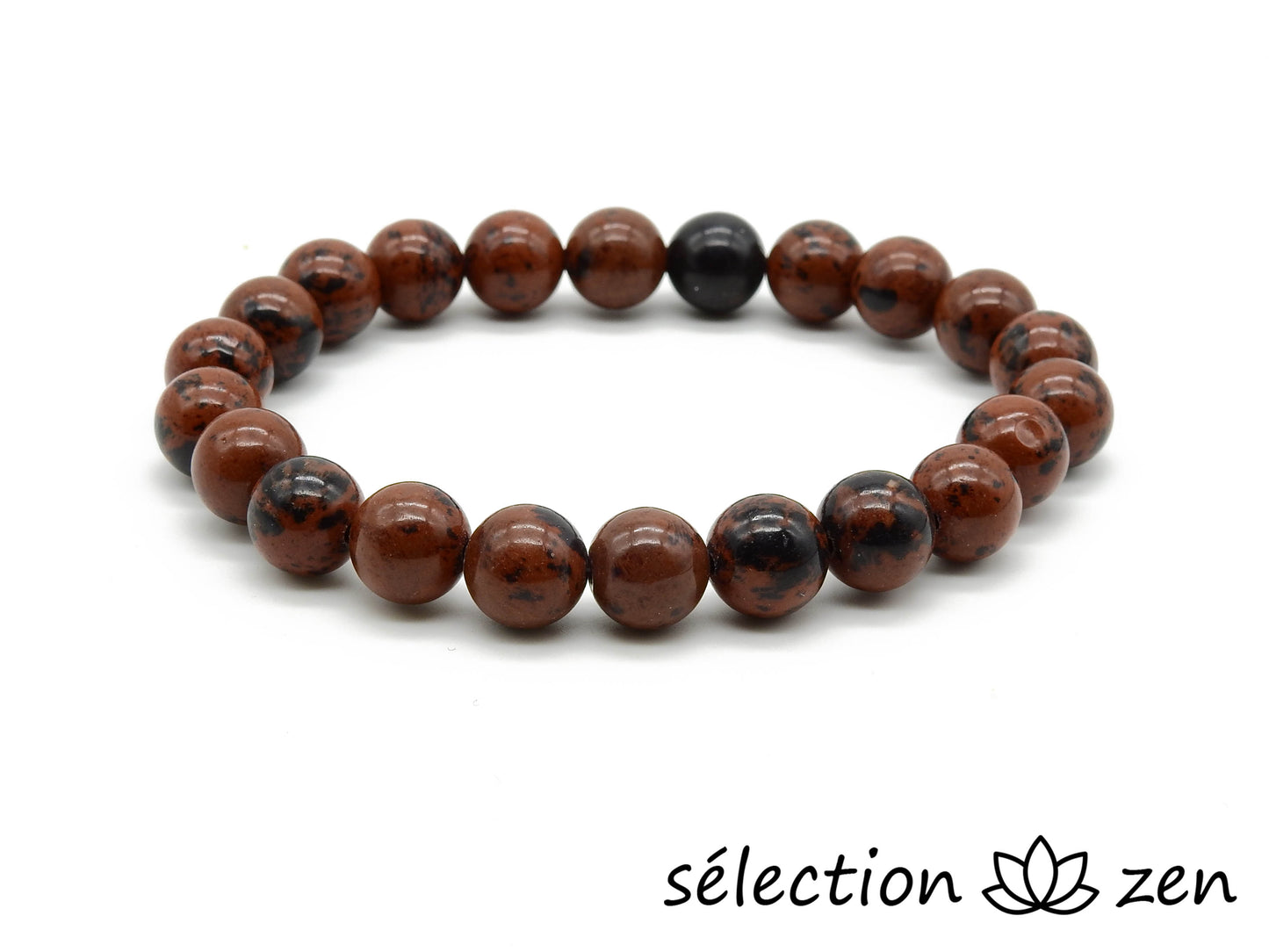 selection-zen bracelet obsidienne mahogany 8mm