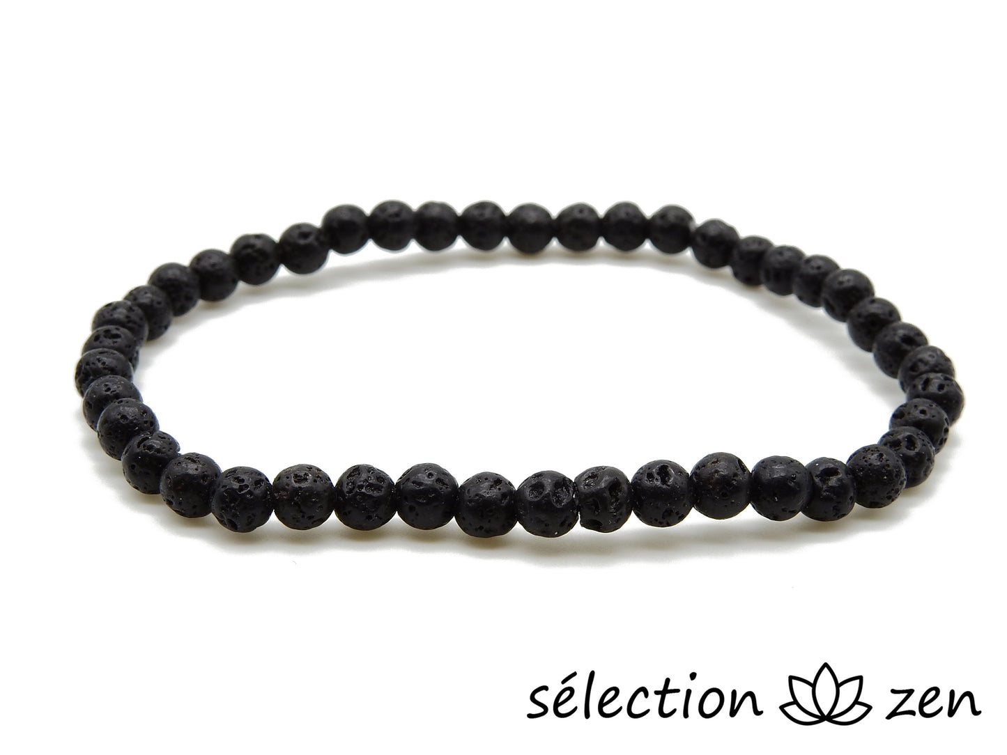 bracelet pierre de lave 4mm selection zen