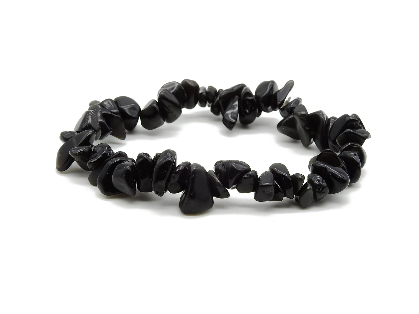 selection zen bracelet agate noire pierres irrégulières