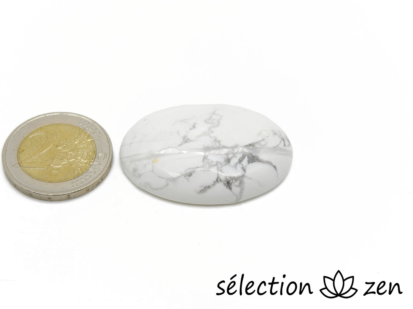 selection-zen cabochon 30x40mm howlite blanche