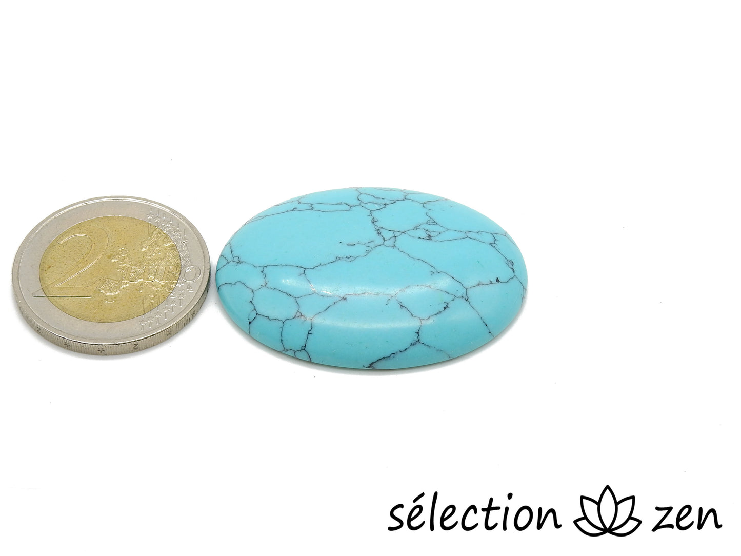 howlite turquoise cabochon 30x40mm selection zen