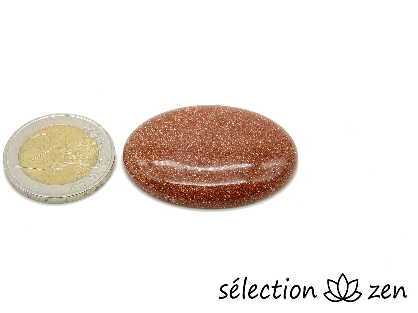 selection-zen pierre de sable marron cabochon 30x40mm