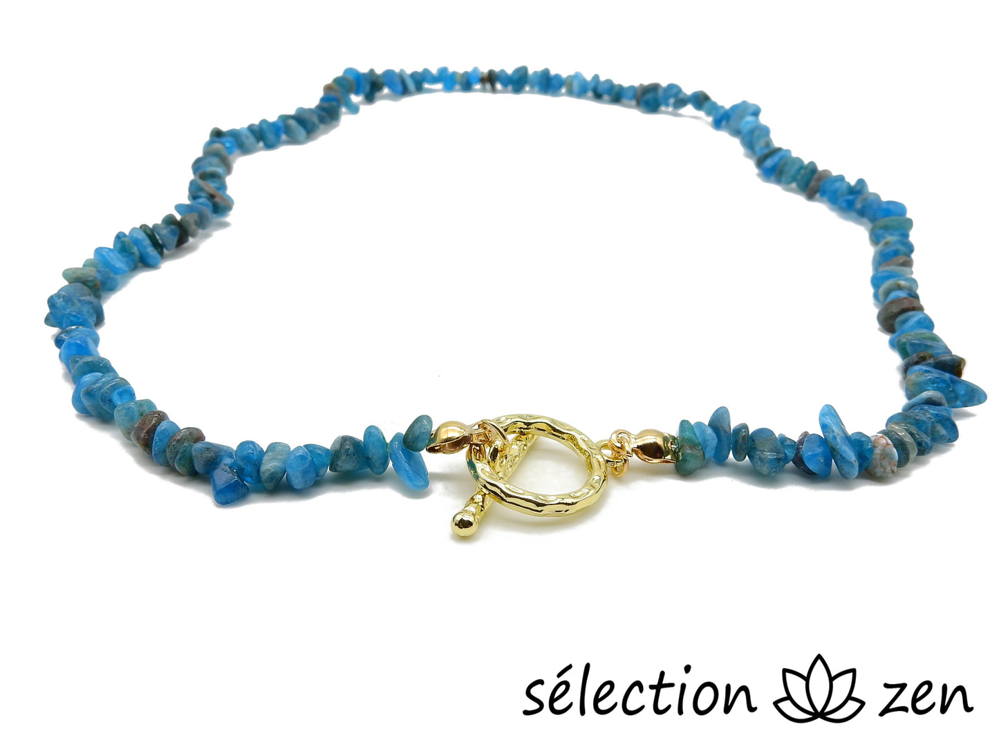 collier élégance pierres irrégulières apatite selection-zen