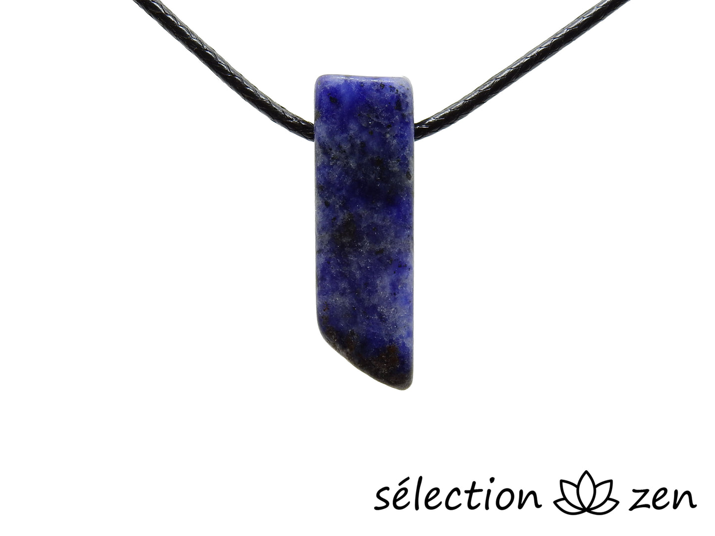 selection-zen collier pierre sur cordon sodalite