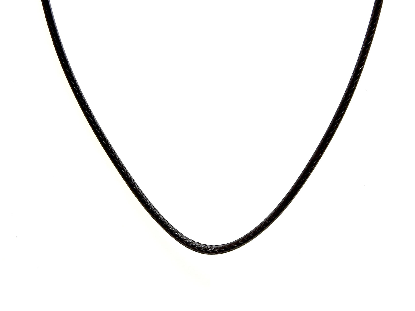 selection zen cordon noir 1.5mm 45cm avec chaine dorée