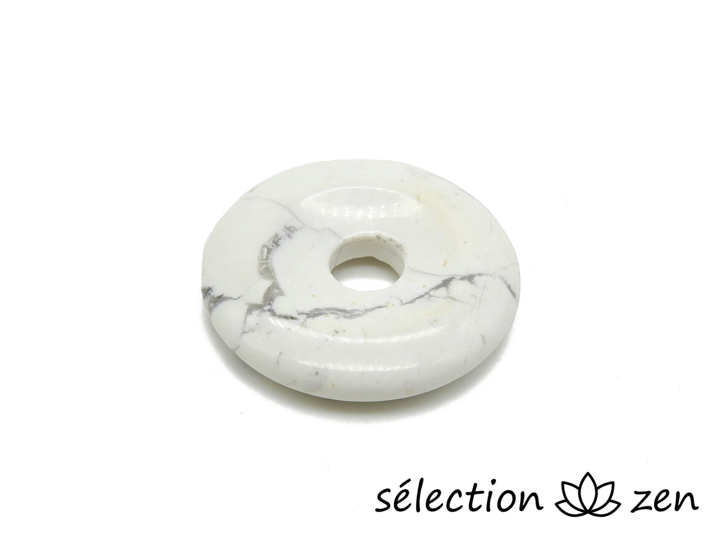 selection-zen donut pi chinois 3cm howlite blanche