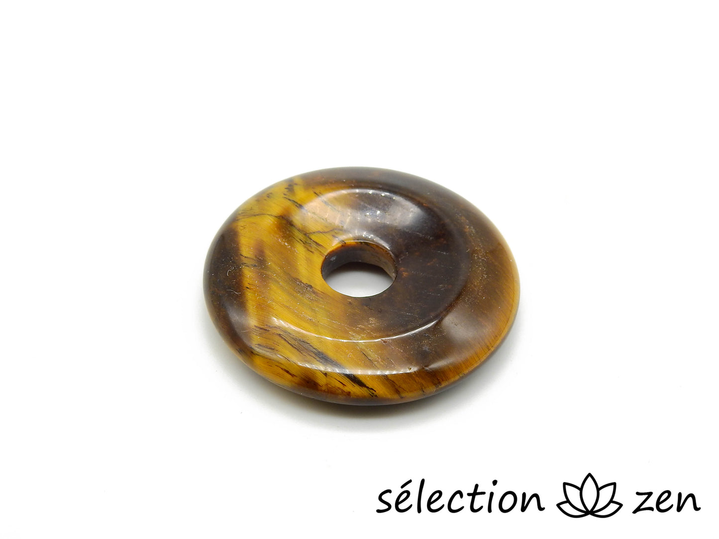 oeil de tigre jaune donut pi chinois 3cm selection-zen