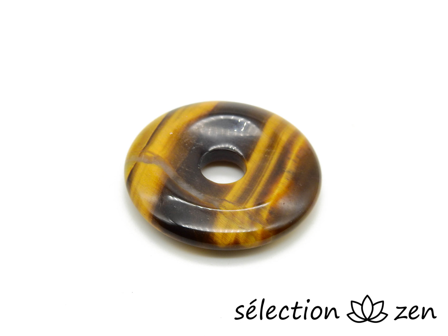 pi chinois donut 2,9cm oeil de tigre jaune selection-zen