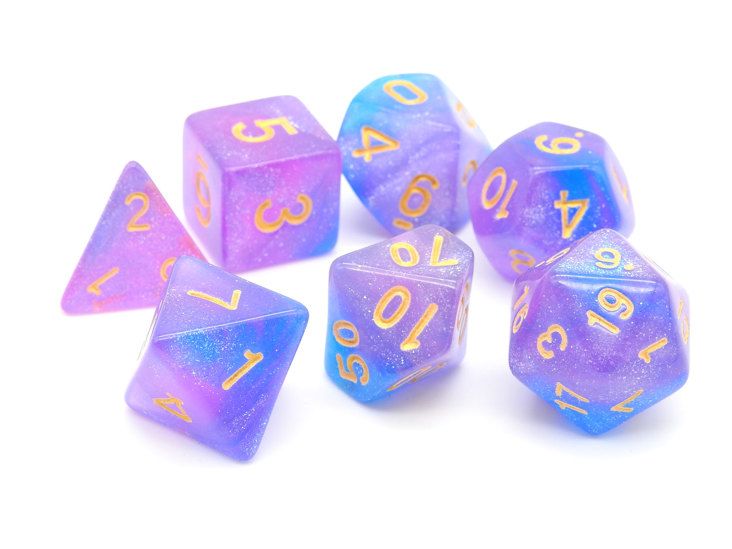 selection-zen lot de 7 dés en acrylique