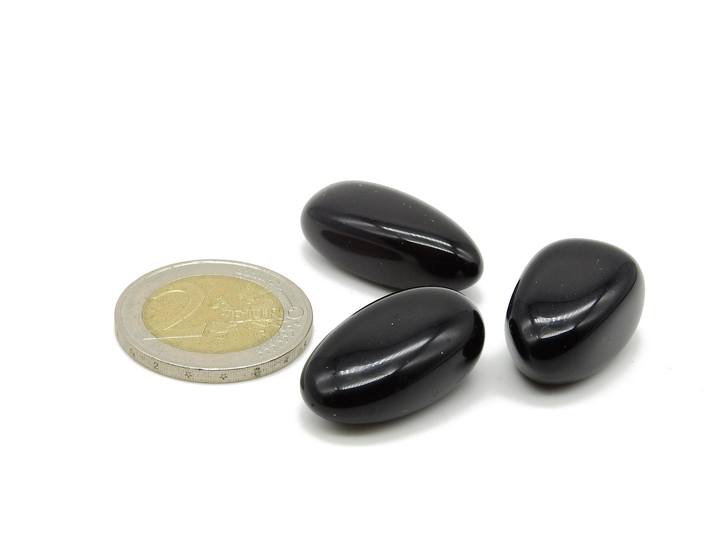 selection zen pierres roulées agate noire lot de 3 pierres