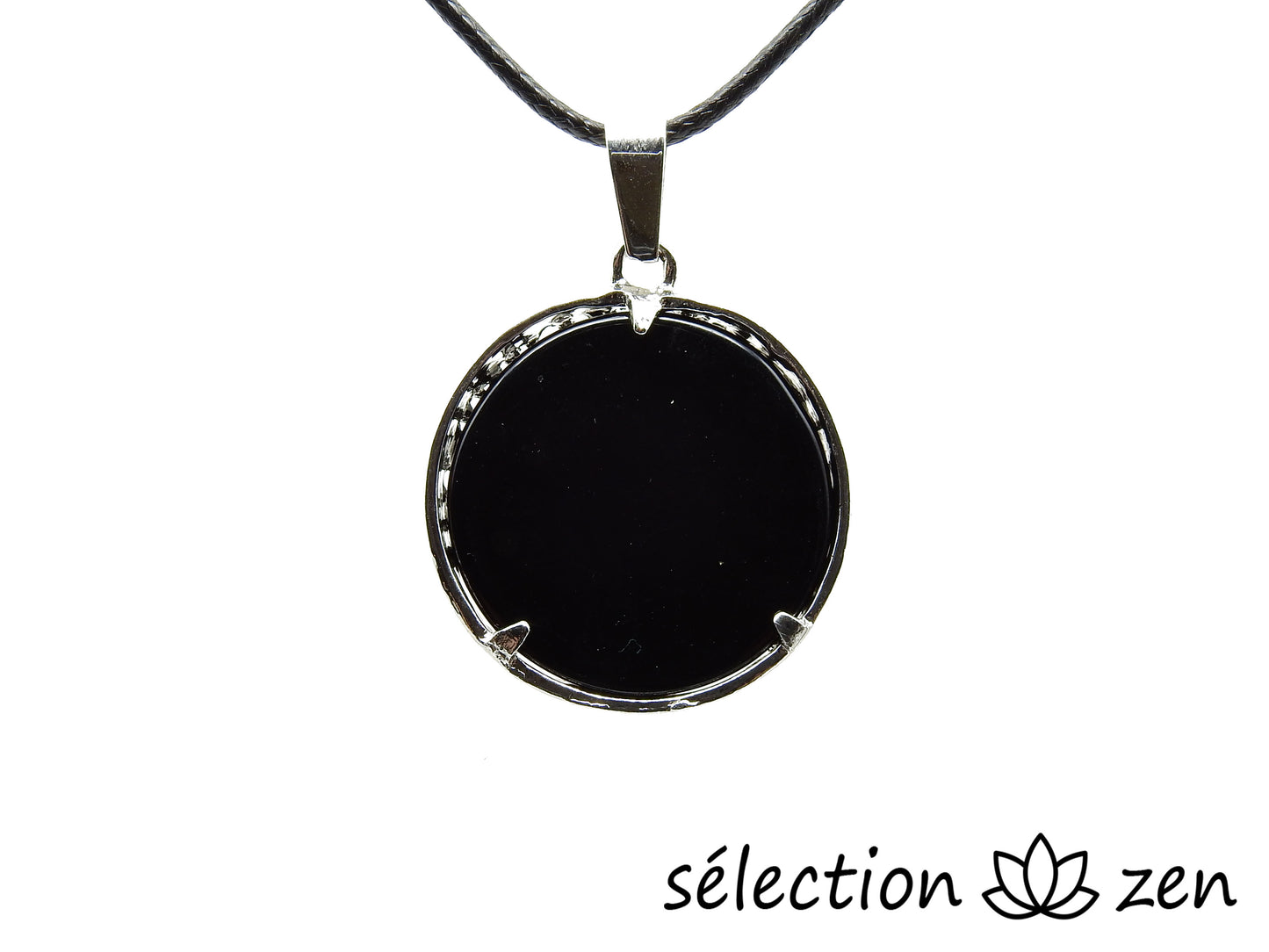 onyx noir brillant pendentif arbre de vie selection zen