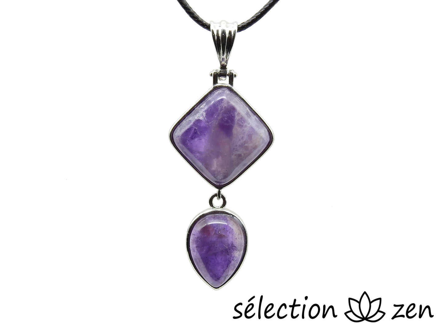 pendentif duo améthyste selection zen