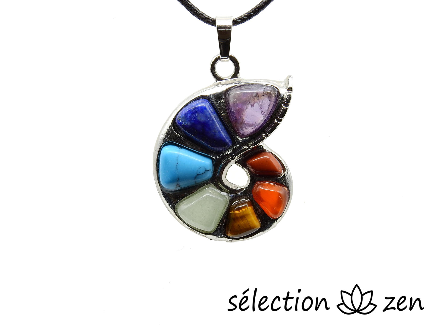 pendentif escargot 7 chakras selection zen