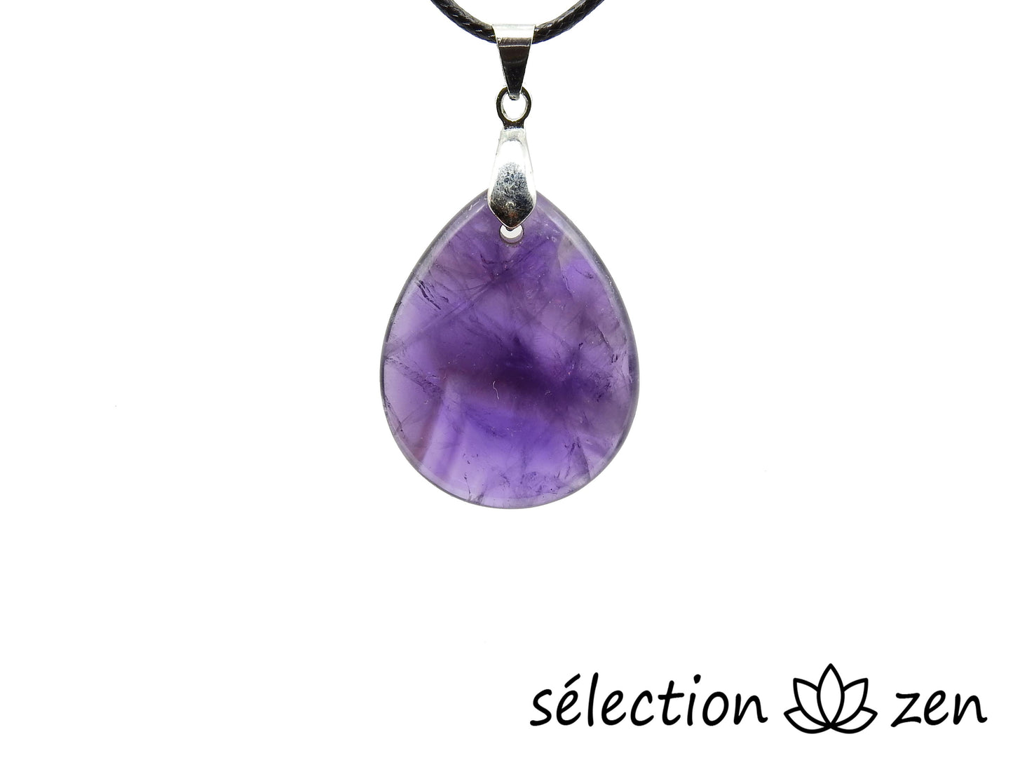 selection zen pendentif goutte améthyste