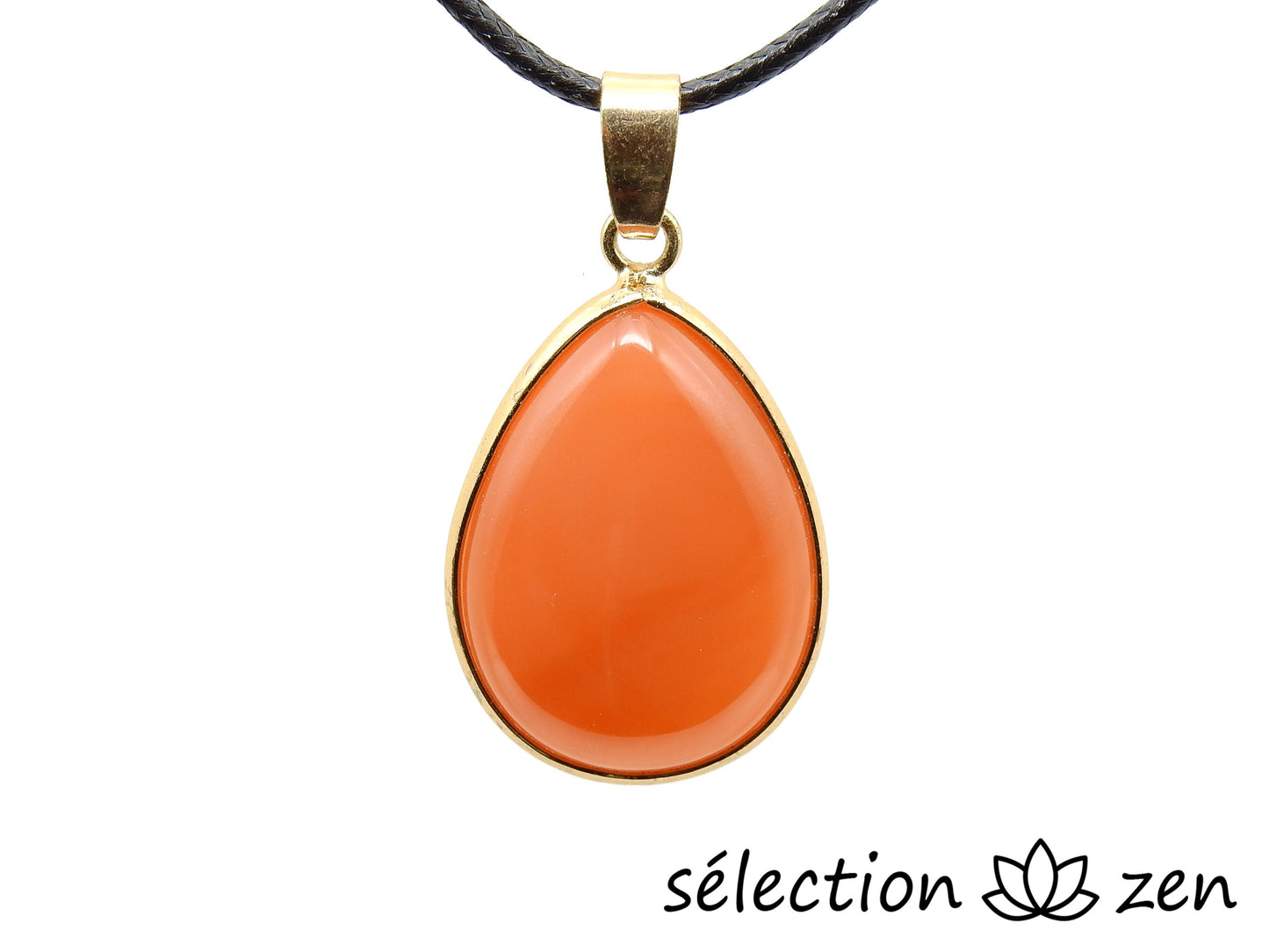 pendentif goutte élégance cornaline selection-zen