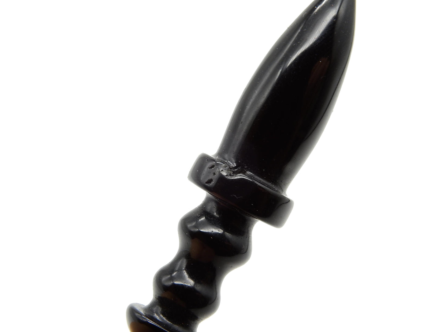 pendule de thot grand modèle en agate noire avec chaine argentée pendule égyptien selection-zen