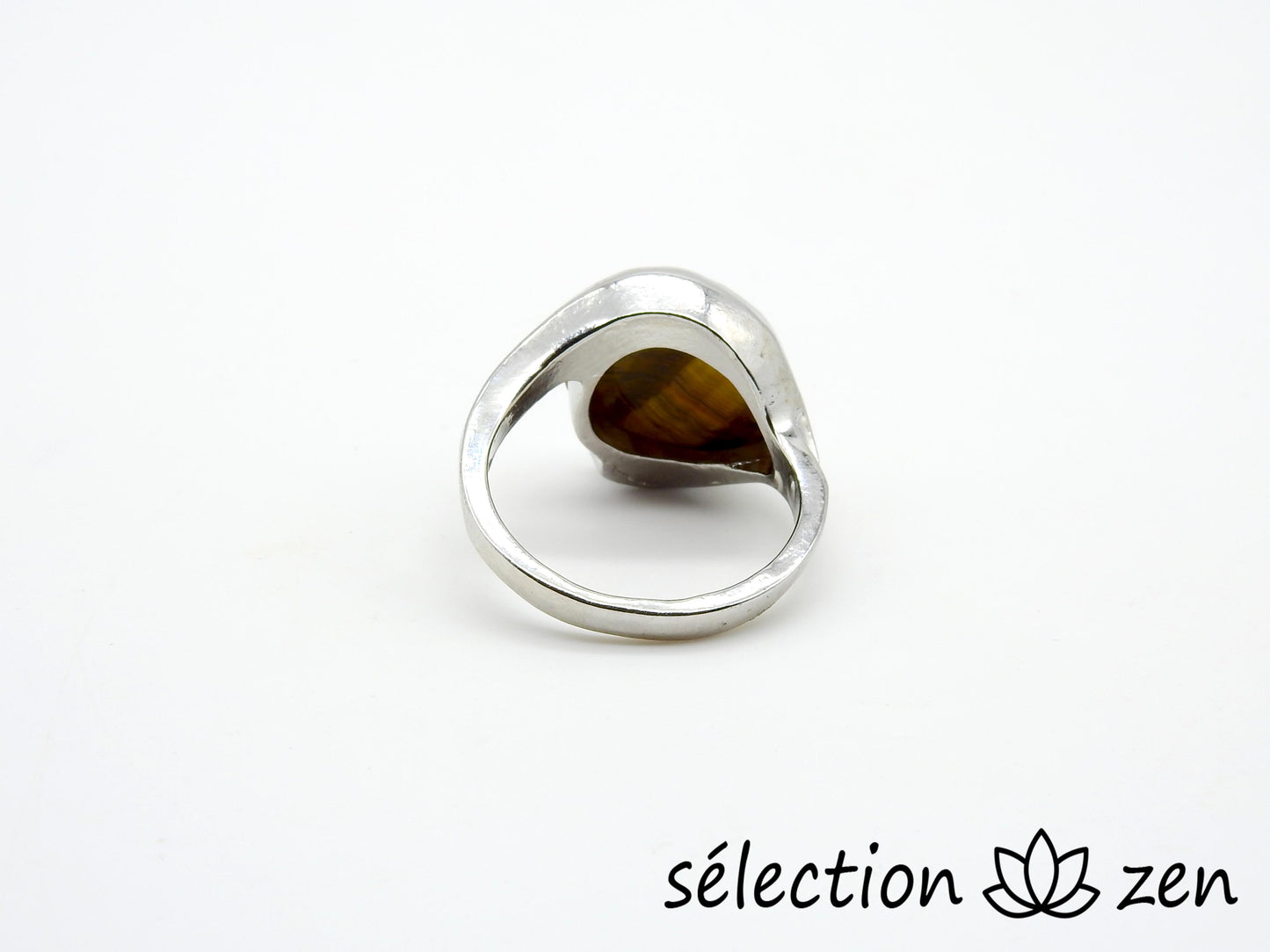 selection-zen bague 17mm œil de tigre jaune