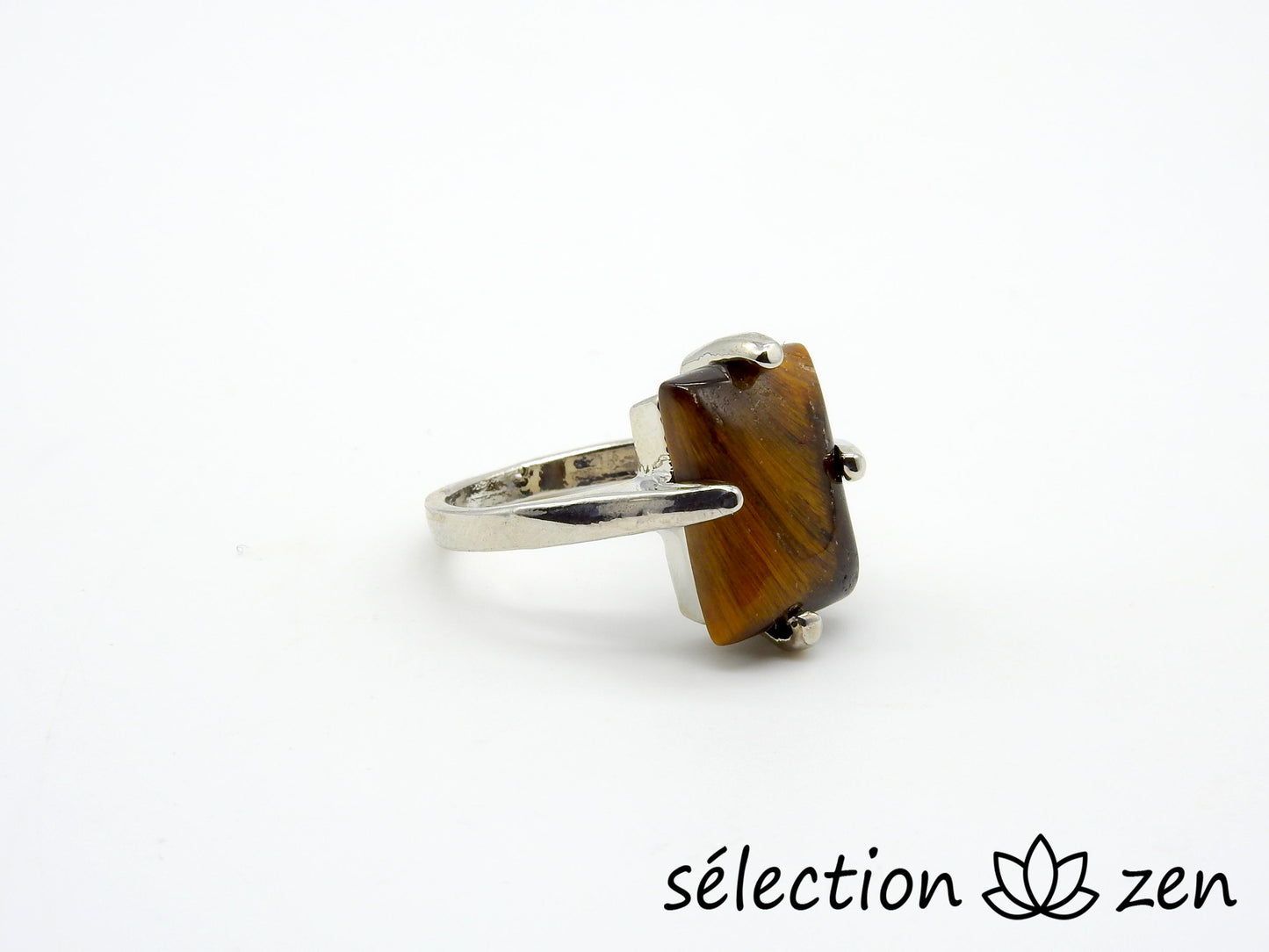 selection zen œil de tigre jaune bague 17mm