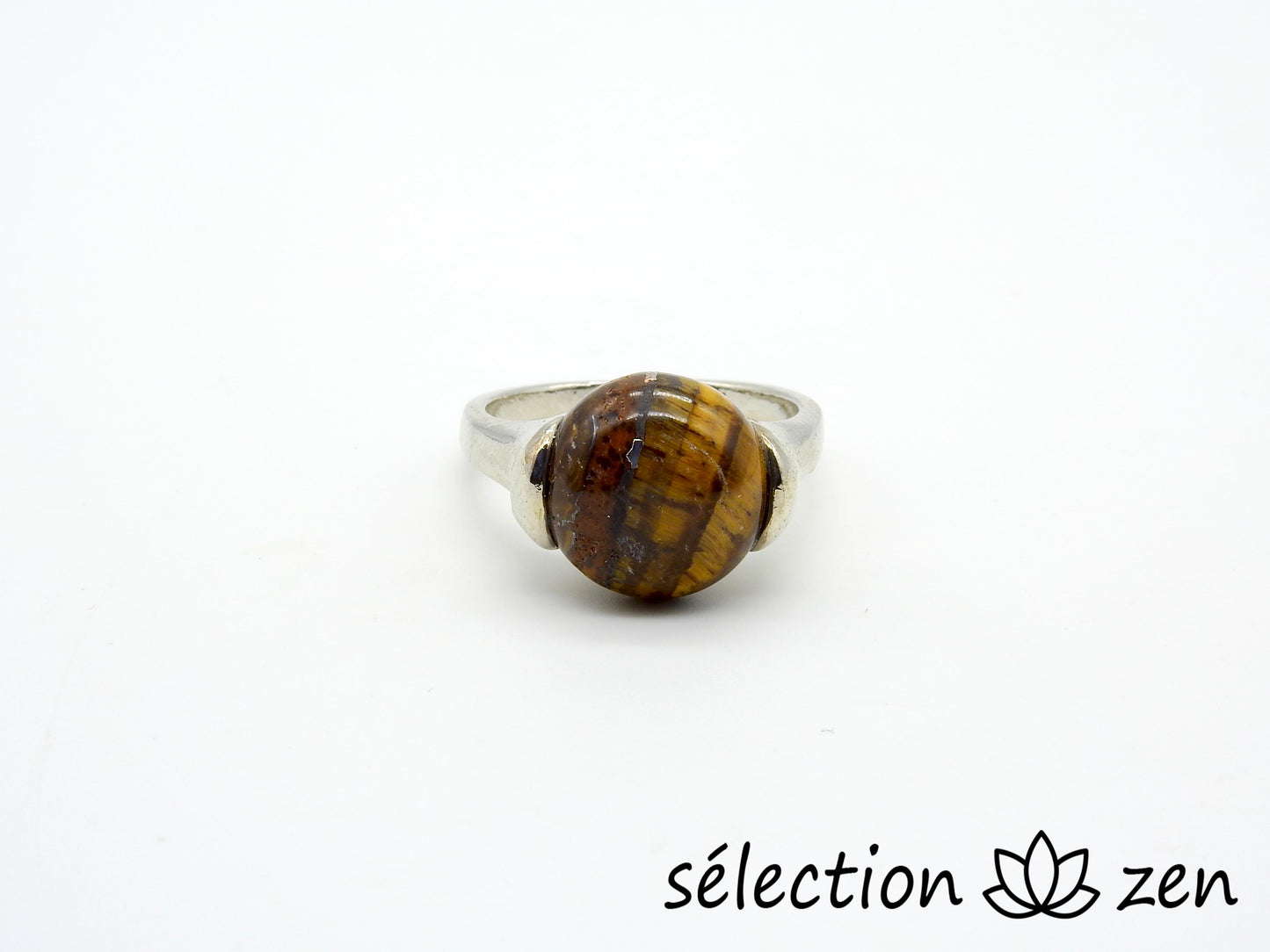 bague 18mm oeil de tigre jaune selection zen
