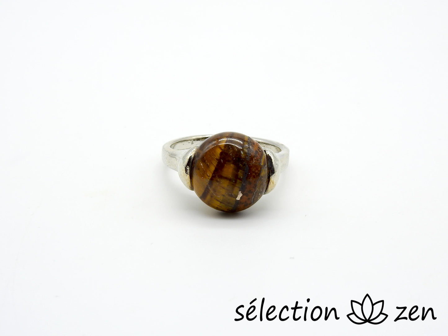 oeil de tigre jaune bague 18mm selection-zen