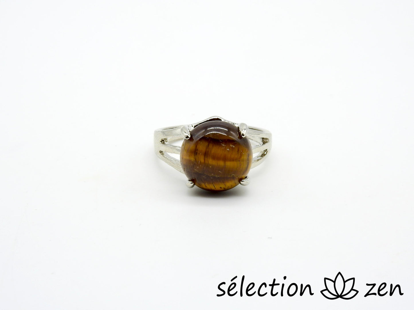 selection-zen bague oeil de tigre jaune 18mm