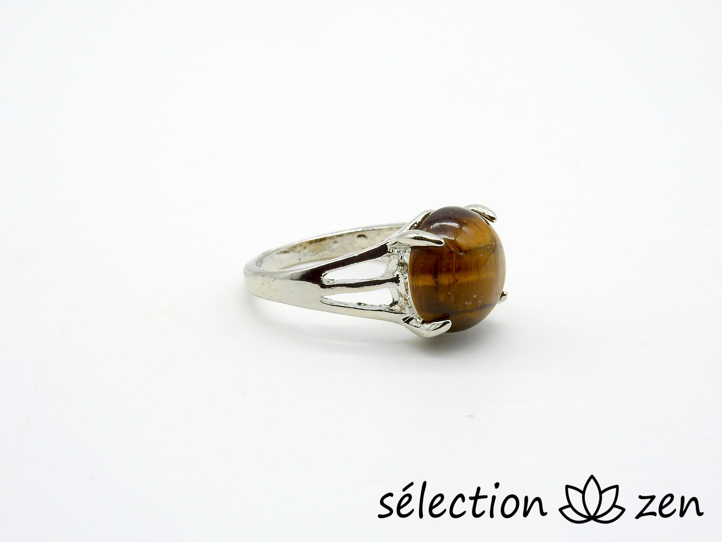 oeil de tigre jaune bague 18mm selection-zen