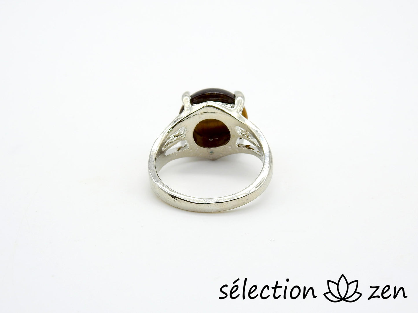 selection zen bague 18mm oeil de tigre jaune
