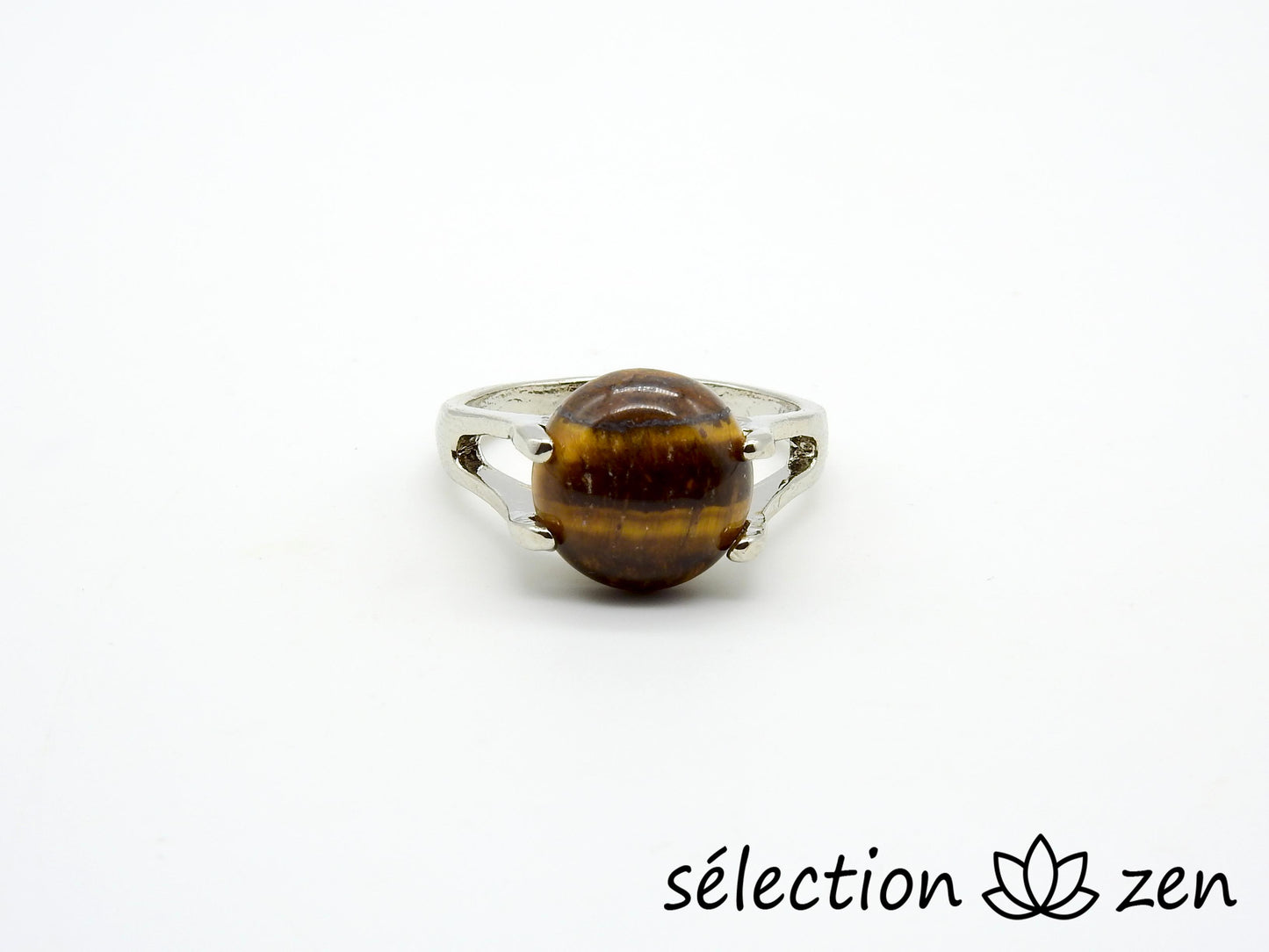 selection-zen bague 18mm œil de tigre jaune