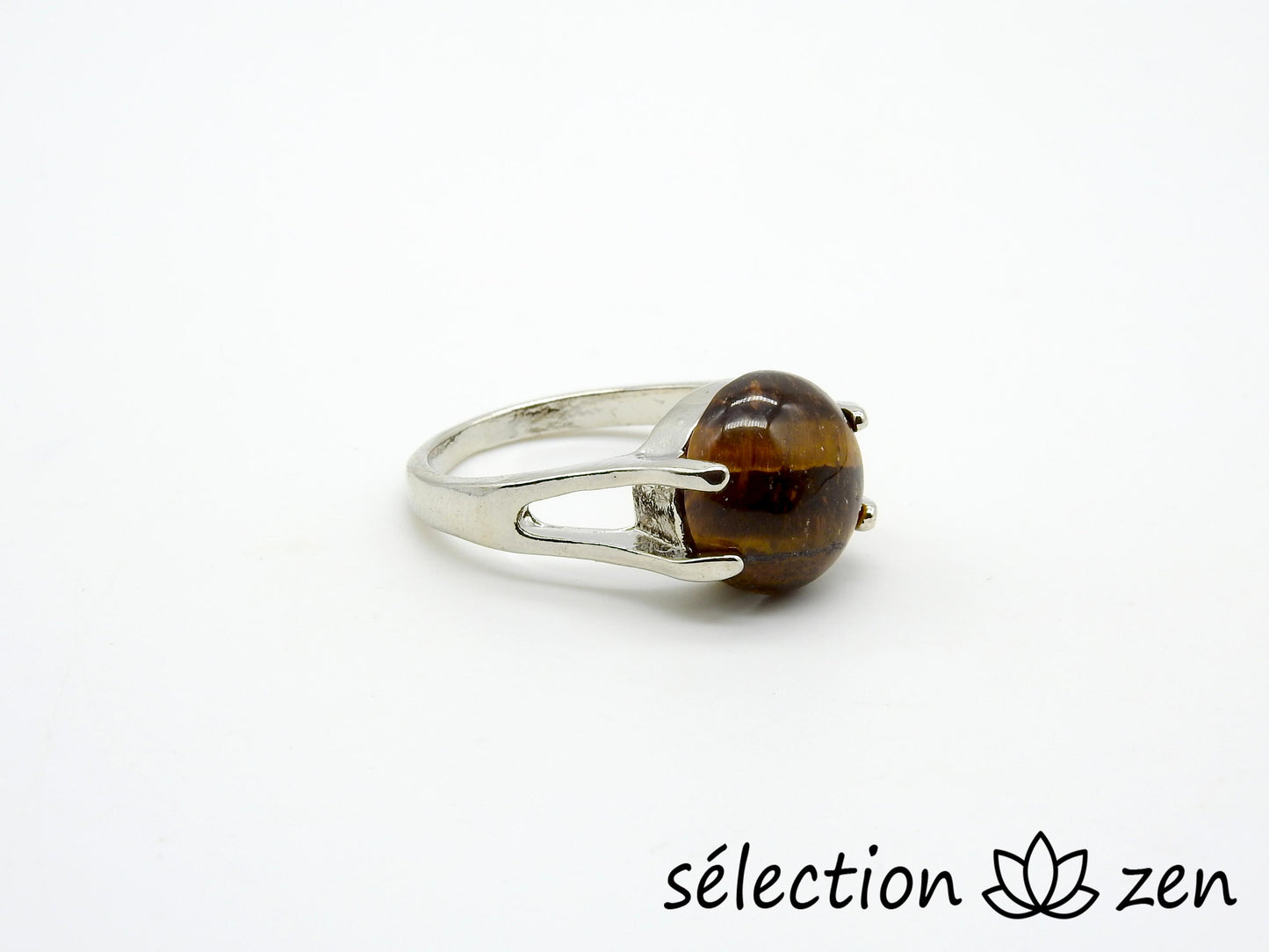 selection zen bague oeil de tigre jaune 19mm