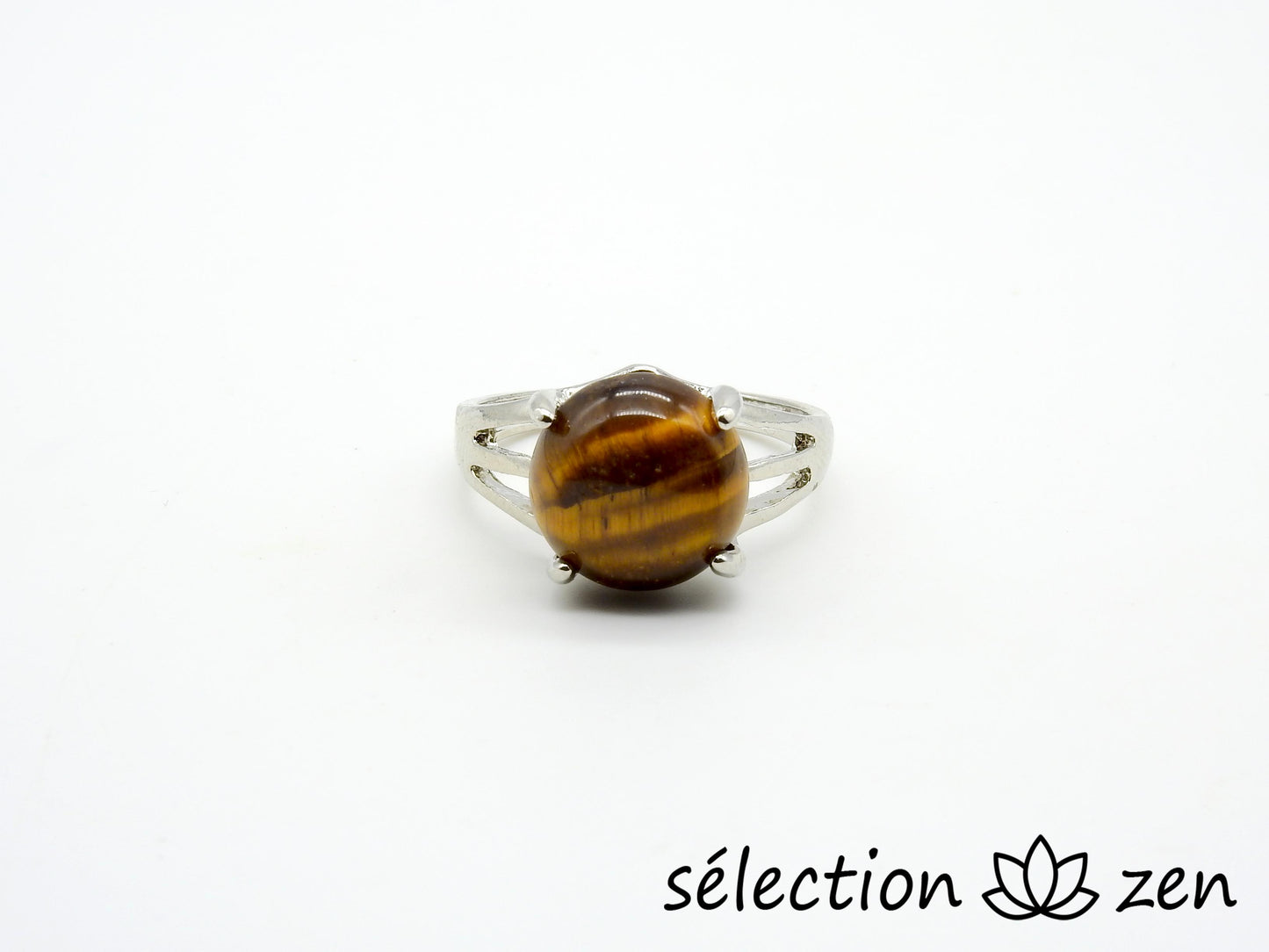 selection zen bague 19mm œil de tigre jaune