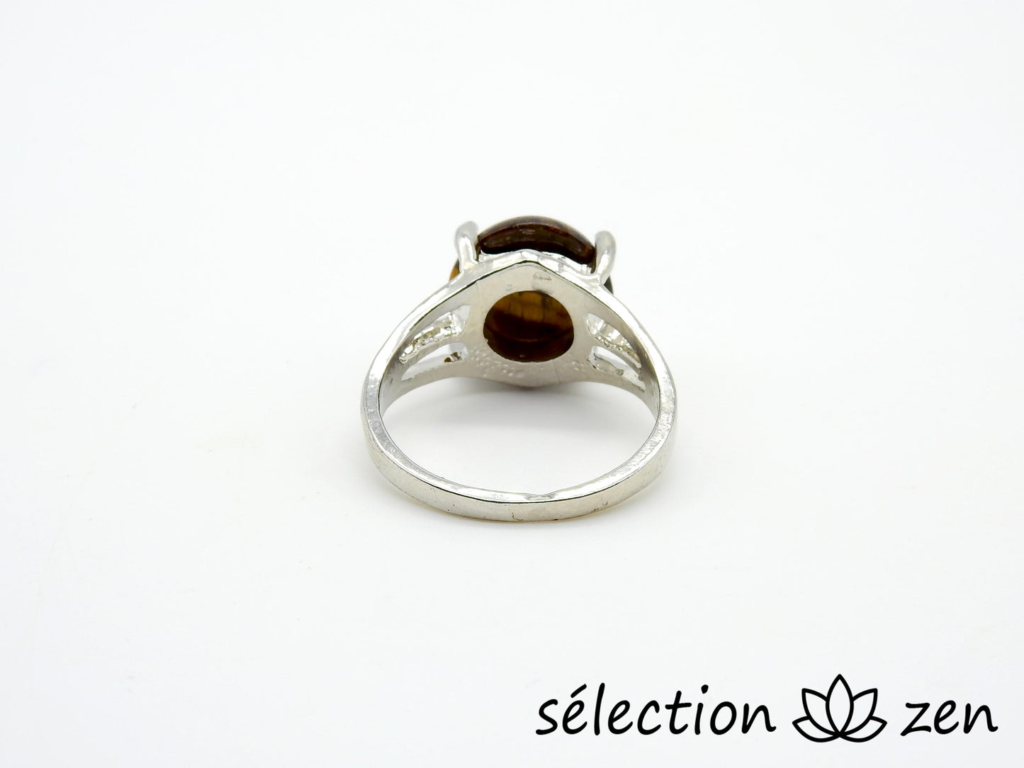 selection-zen bague oeil de tigre jaune 19mm