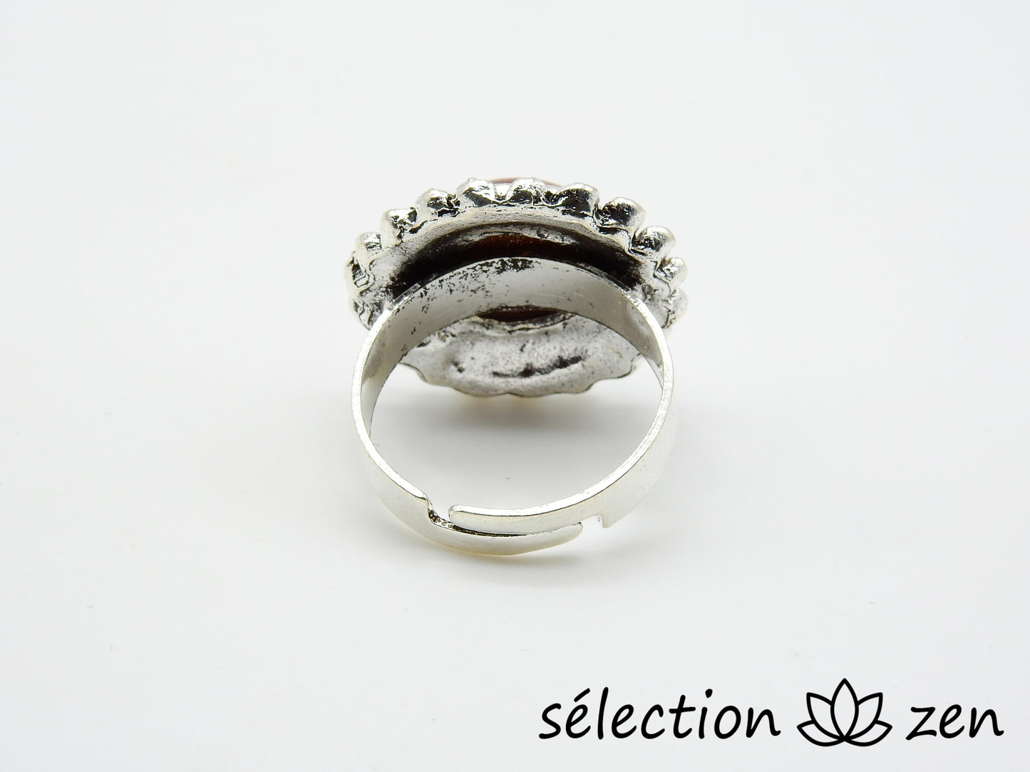 pierre de sable marron bague réglable selection zen