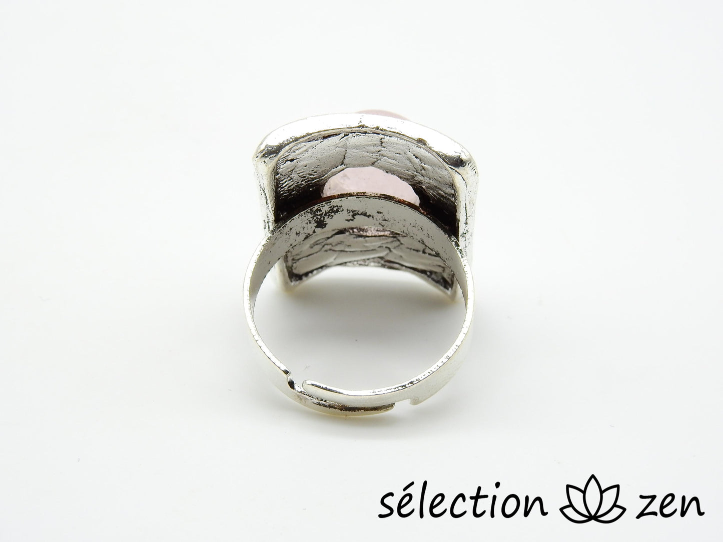selection-zen bague réglable quartz rose selection zen