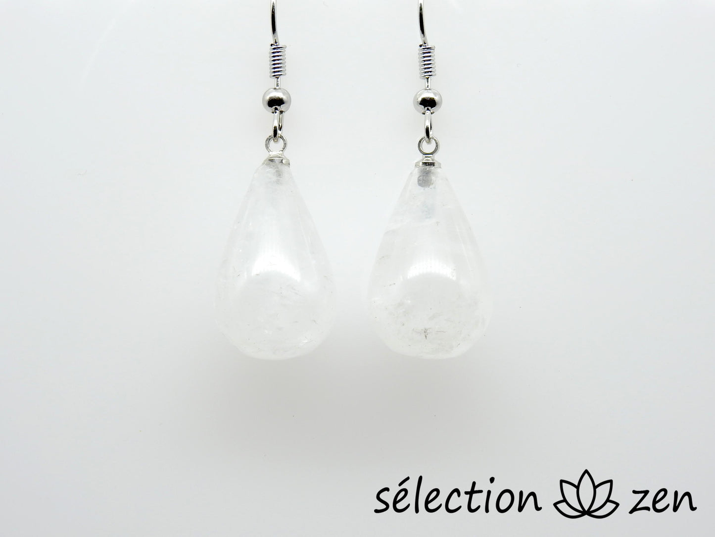 boucles d'oreilles quartz blanc selection-zen