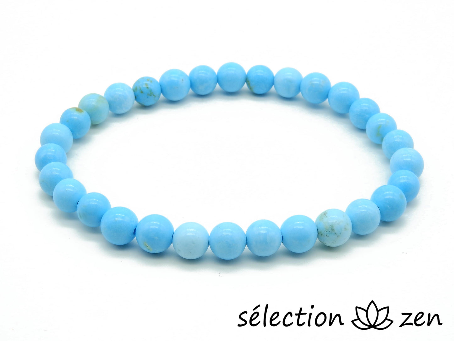 bracelet howlite bleue 6mm selection-zen