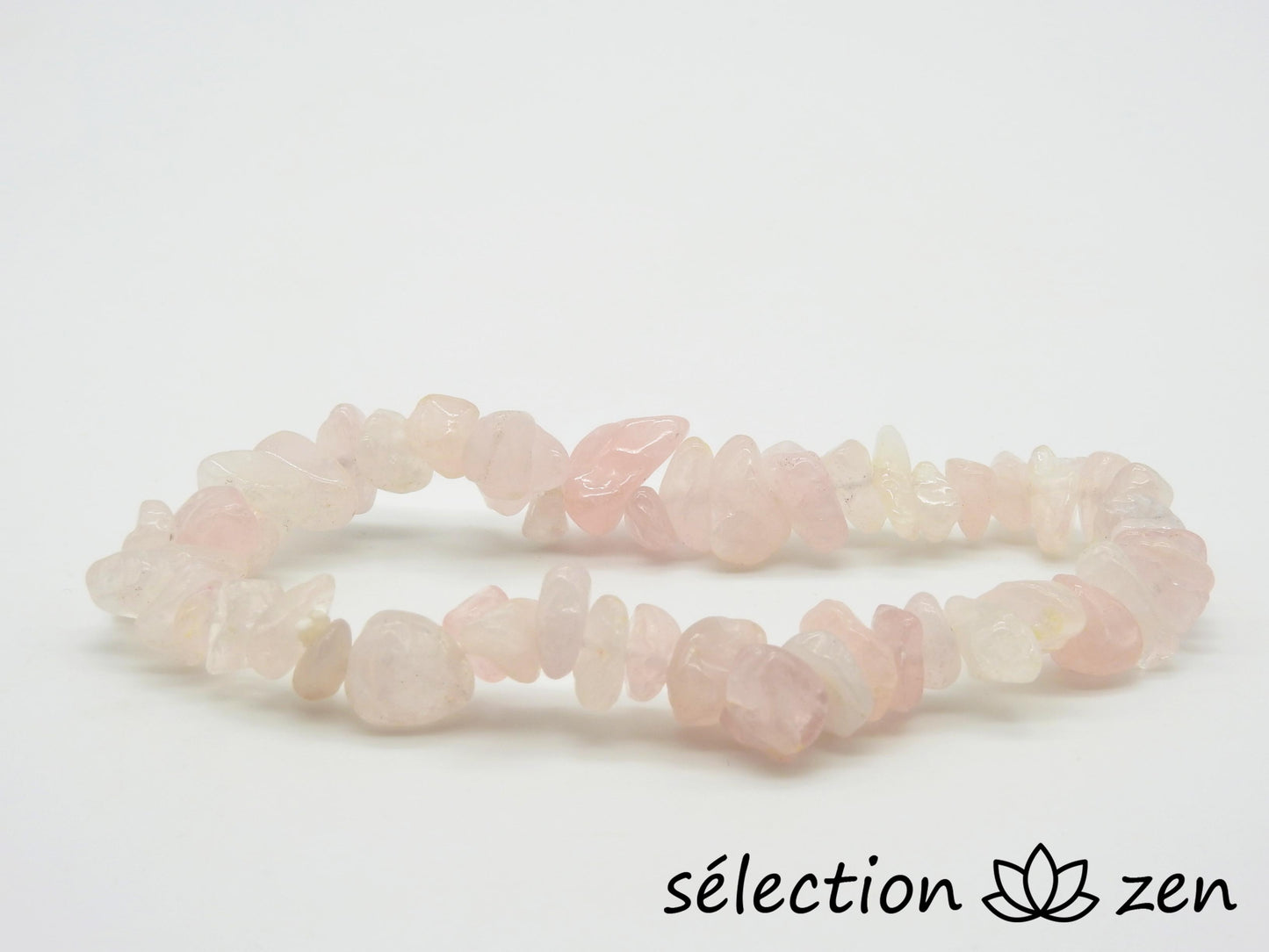 bracelet pierres irrégulières quartz rose selection-zen