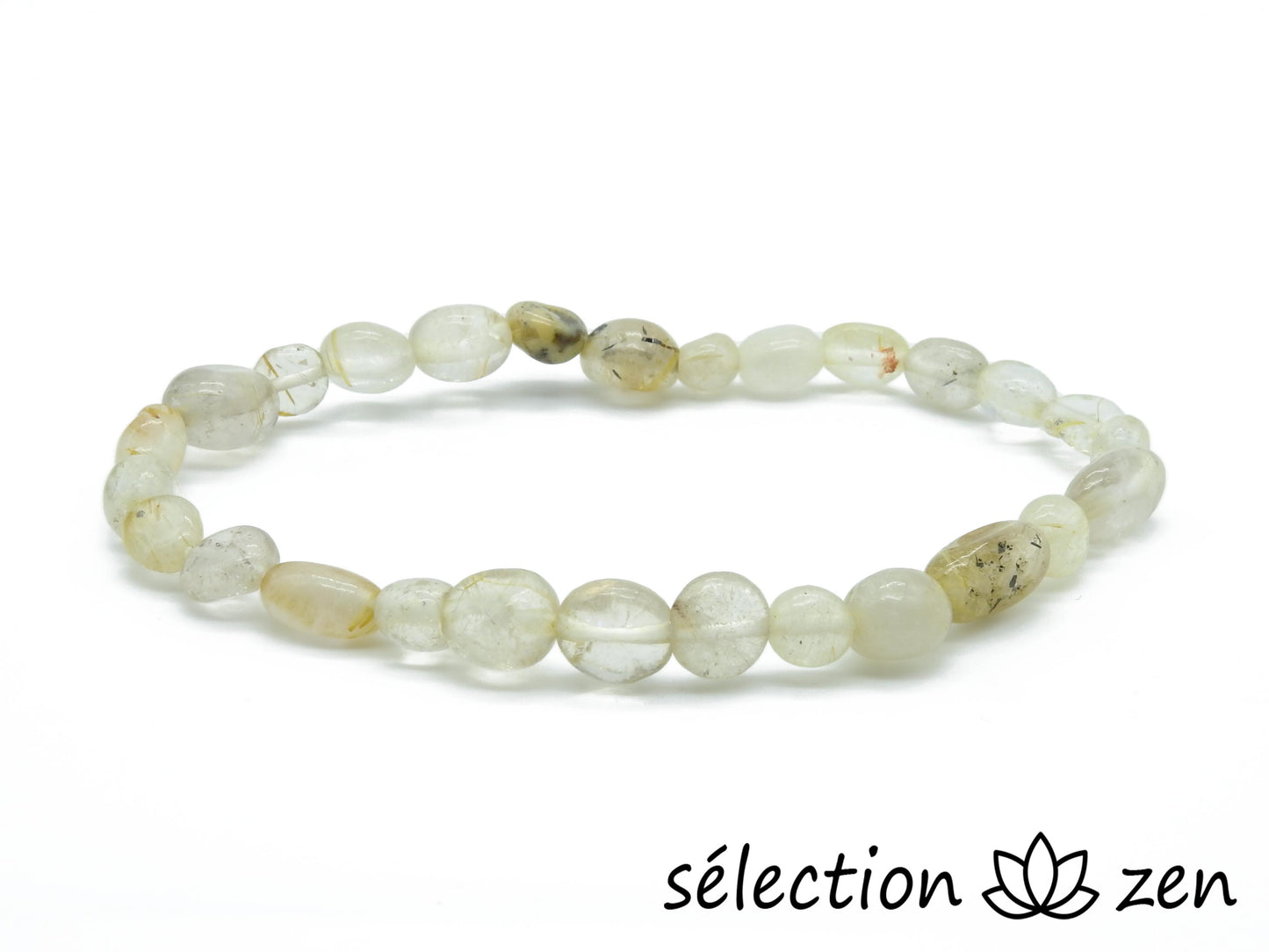 selection zen bracelet citrine 19cm pierres roulées 6mm
