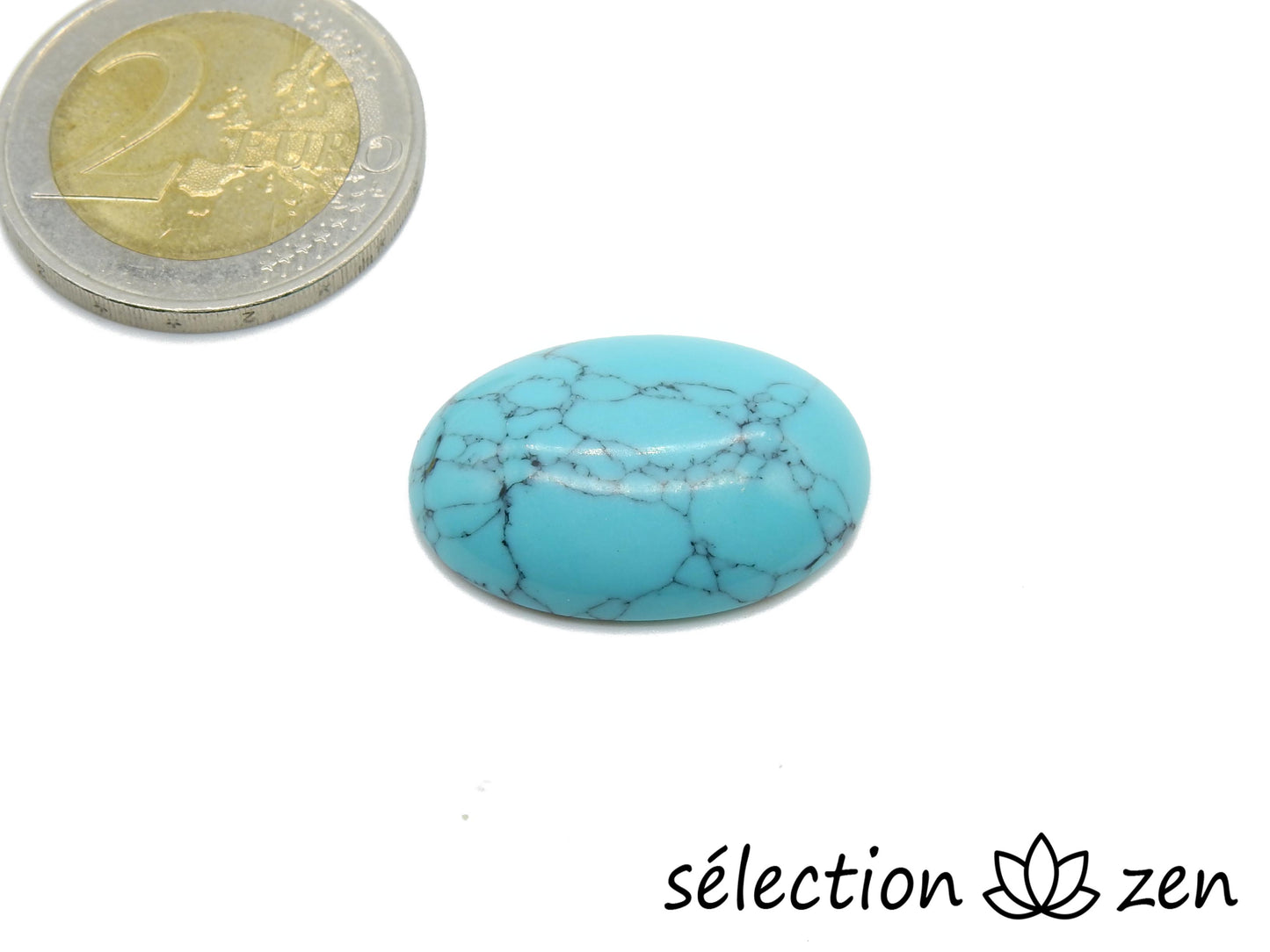 selection-zen cabochon 18x25mm howlite turquoise