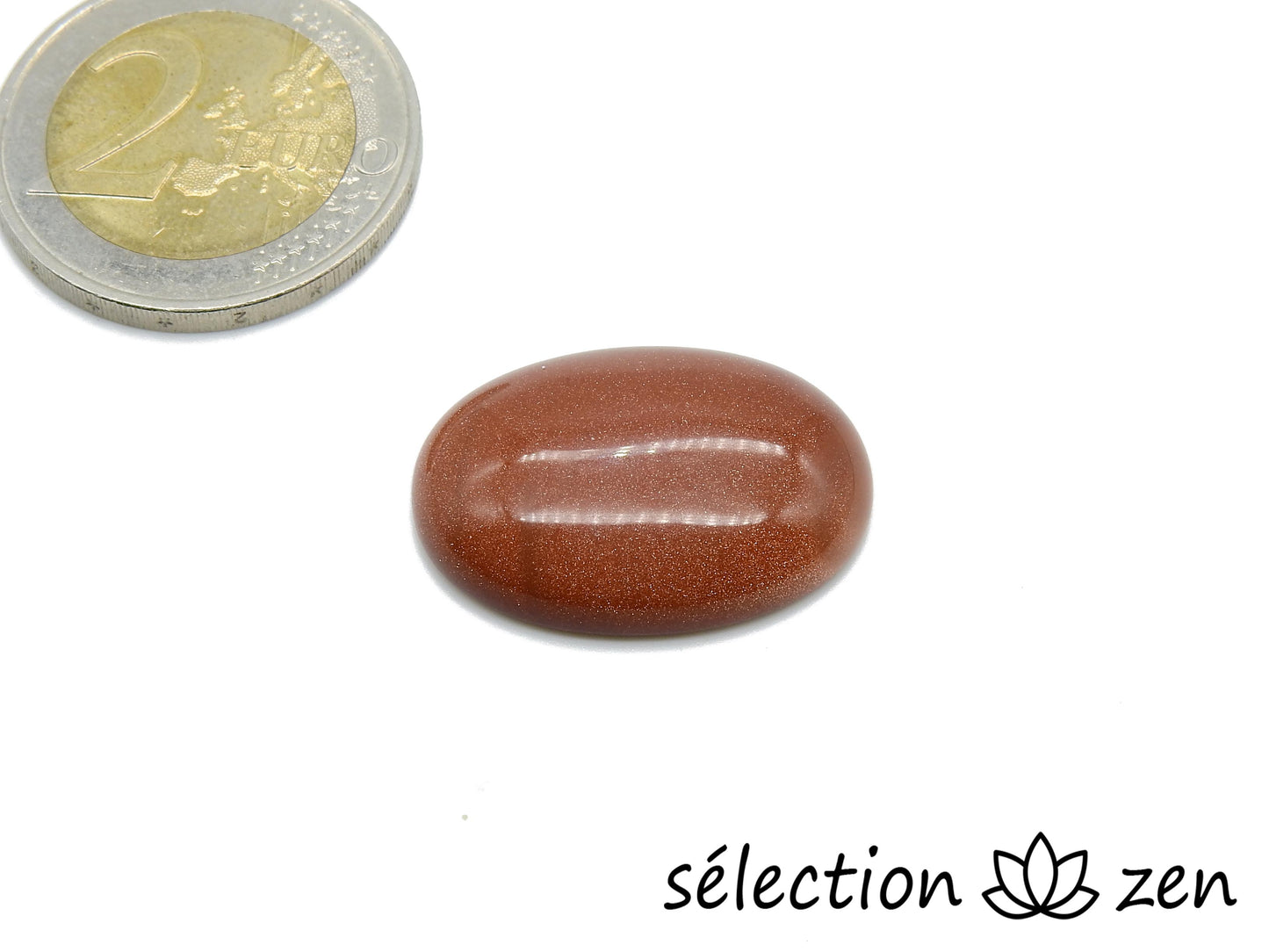 selection zen cabochon 18x25mm pierre de sable marron