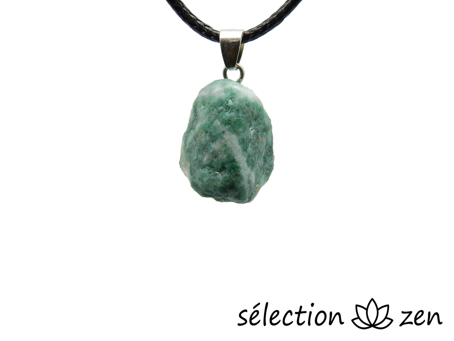 collier avec pendentif minerai brut agate indienne selection zen
