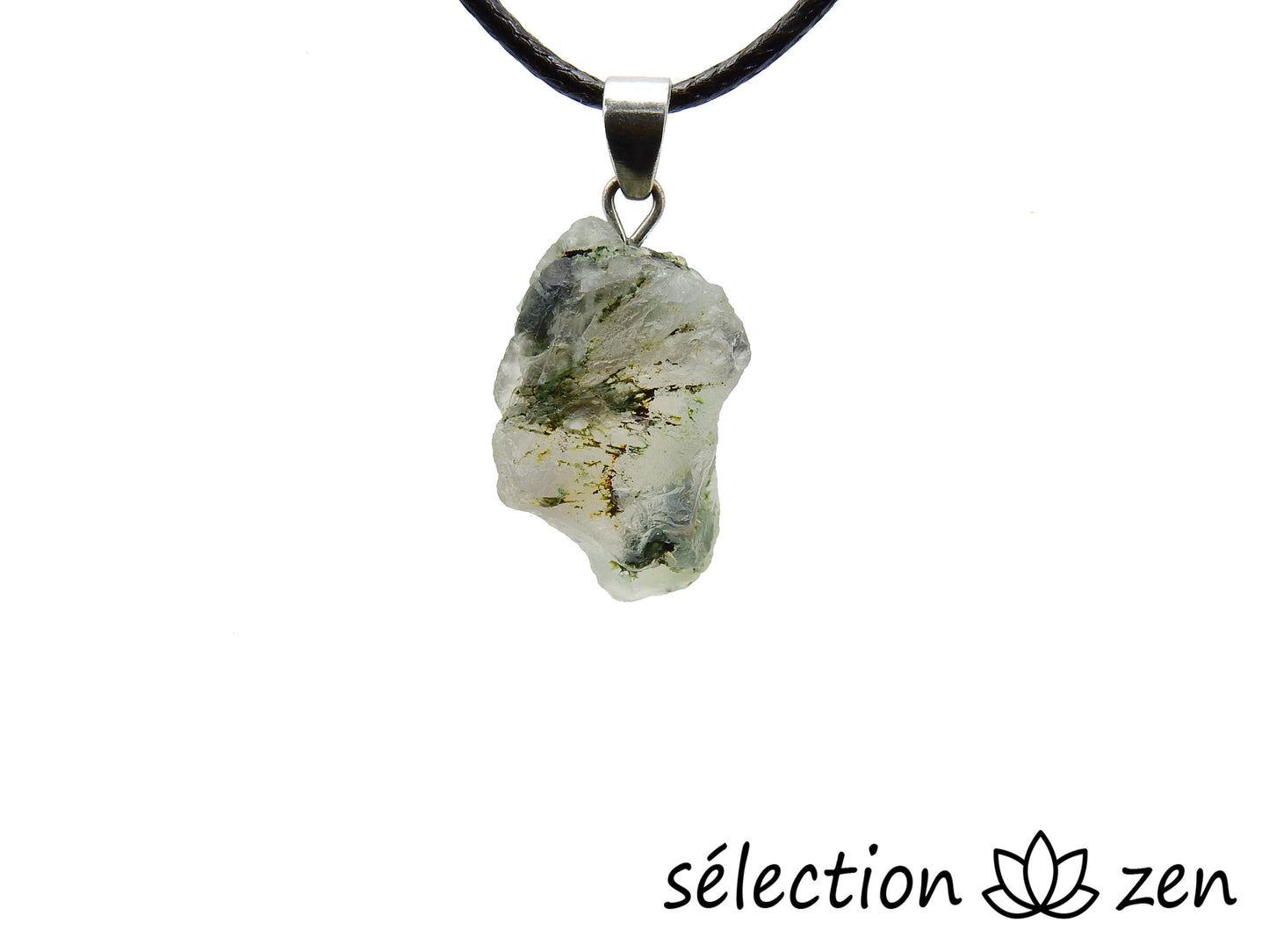 selection-zen collier avec pendentif minerai brut agate indienne